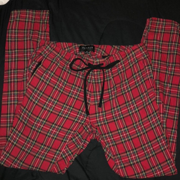 pacsun red plaid pants